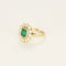 Bague 54 Bague en or jaune, émeraude et diamants 58 Facettes DIE1614X2