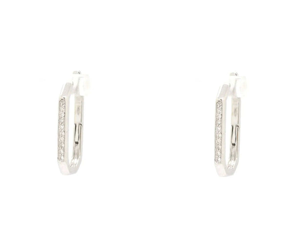 Boucles d'oreilles Boucles d'oreilles en or blanc serties de diamants de 0,20 ct 58 Facettes 14053