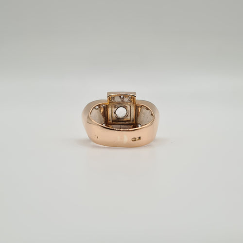 Bague 50.5 Bague vintage or rose diamants 58 Facettes