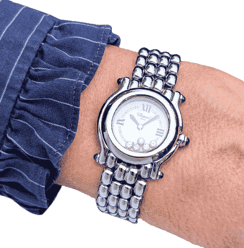 Montre CHOPARD - Happy Sport 5 Diamonds 5 Sapphires 58 Facettes
