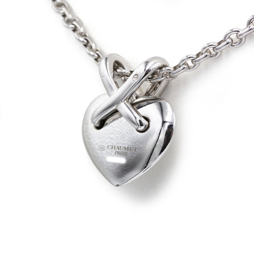Gold Diamond Heart Link Pendant Necklace - CHAUMET 