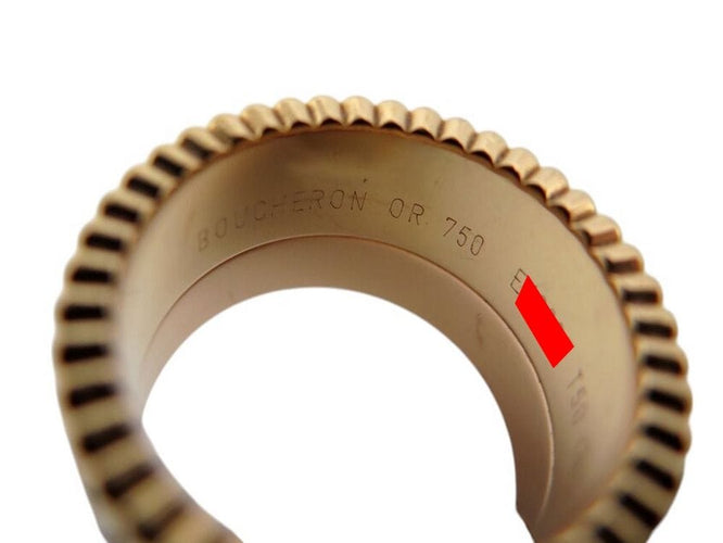 Bague 50 bague BOUCHERON quatre classique large jrg00623 t50 or 18k 0.51ct 58 Facettes 268176