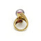 Bague 52 Bague or jaune 18K perle tourmalines roses 58 Facettes 1069