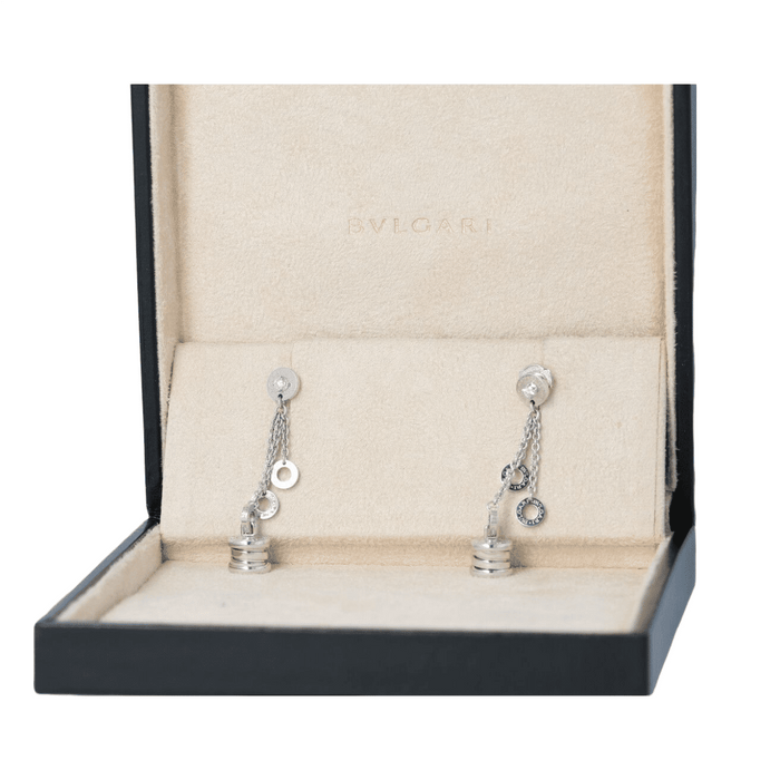 Boucles d'oreilles BULGARI - BOUCLES D'OREILLES B.ZERO1 OR BLANC DIAMANTS 58 Facettes 3954