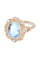 Bague BAGUE POMPADOUR AIGUE-MARINE ET DIAMANTS 58 Facettes 088071