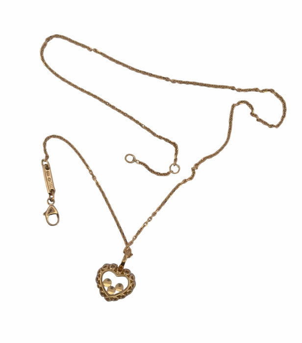 Collier CHOPARD - Collier Happy Diamonds or jaune 58 Facettes