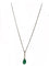 Collier Collier Or Blanc 18K Emeraude et diamants 58 Facettes