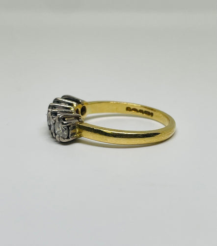Bague 55 Bague or jaune, 5 diamants 1,15 carat 58 Facettes