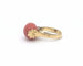Bague Bague en or jaune avec corail 58 Facettes 6747
