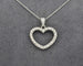 Collana in Oro Bianco 18 kt con ciondolo cuore e Diamanti Naturali 0,58 ct 58 Facettes 8871
