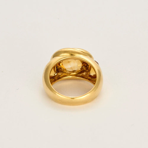 Bague 54 Bague Or Jaune Citrine 58 Facettes LP1301/15
