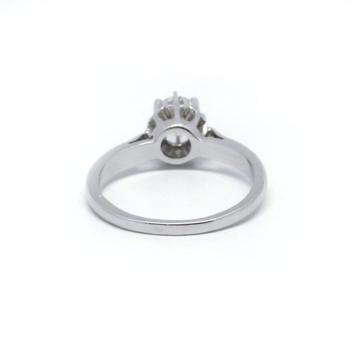 Bague 54 Solitaire or blanc diamant 58 Facettes 190163R