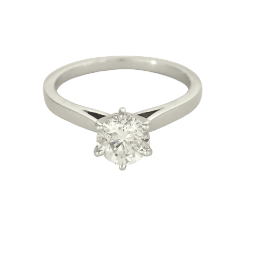 Bague 53 Solitaire en or blanc et diamant 58 Facettes B250581
