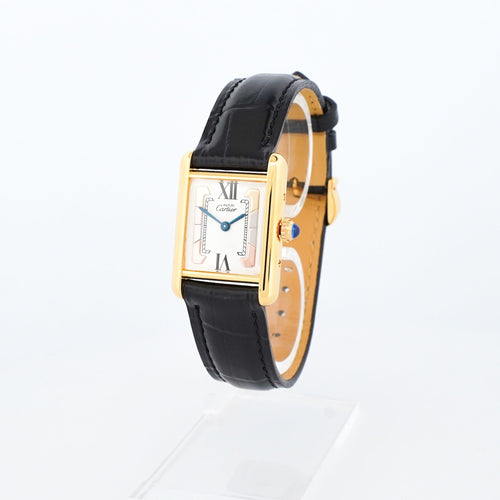 Cartier Tank Must - Ivory trinity dial - SM 58 Facettes