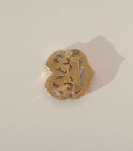 Pendentif Pendentif monogramme C B pavé de diamants en or rose 18k 58 Facettes