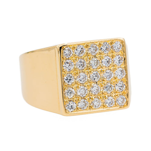 Bague 57.5 Bague Chevalière Or jaune Diamant 58 Facettes 3240176CN