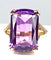 Bague Bague or jaune améthyste 13,36 carats 58 Facettes AB398