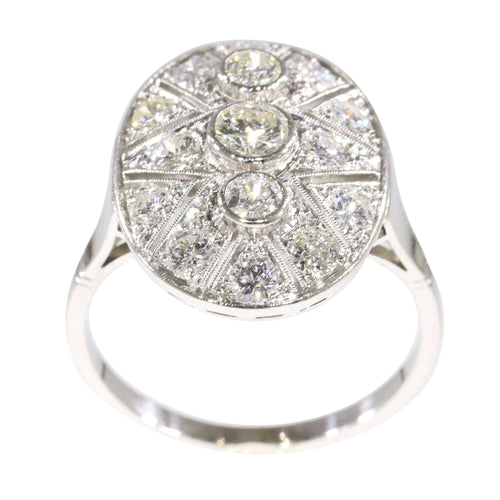 Romance eterna: um anel de diamante Art Deco dos anos 1950 