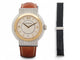 Montre montre BOUCHERON solis or 18k & acier bracelet croco autruche quartz 58 Facettes 270502