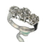 Bague 60 Bague trio de fleurs or blanc diamants 58 Facettes