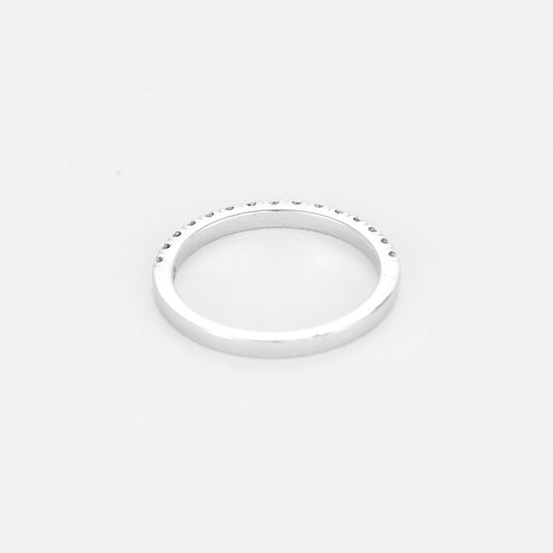 Bague 52 Alliance Diamantée or blanc 58 Facettes LP1382/