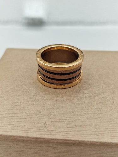 Bague 56 BULGARI - Bague Bzero.1 ROMA en or rose et métal 58 Facettes