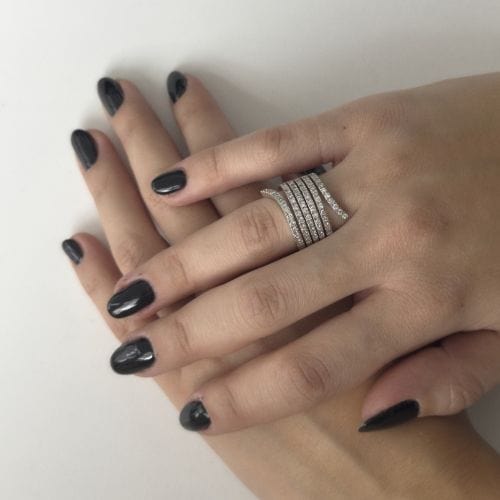 Bague 56 Bague bandeau diamants 58 Facettes 20844