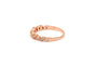 Bague 49 Alliance demi-américaine contemporaine en or rose sertie de diamants 58 Facettes 22363