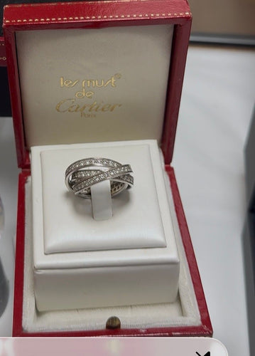 CARTIER - Anillo Trinity oro blanco diamantes 