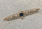 Broche Broche ancienne platine saphir et diamants 58 Facettes