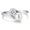 Bague 55 Bague « To and Me » en or blanc avec perle et diamant 58 Facettes 50322
