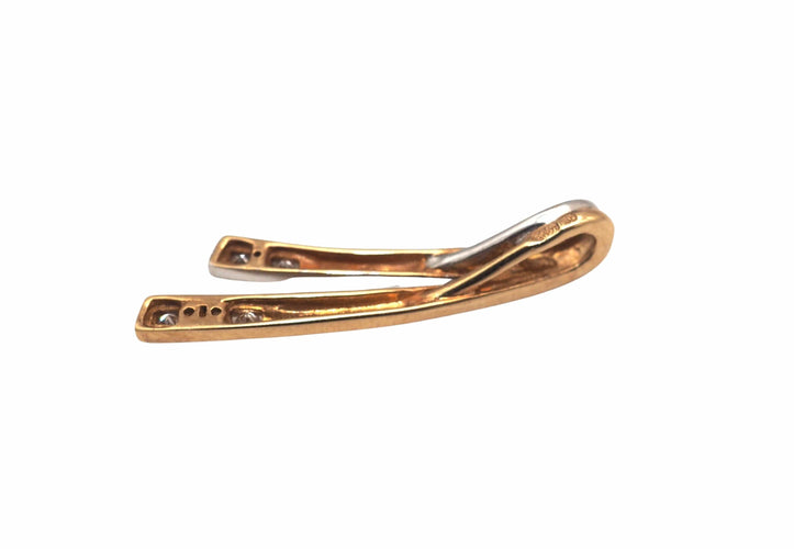 Pendentif Pendentif or bicolore 750 avec diamants 58 Facettes