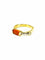 Bague 59.5 Bague Or Corail Et Diamants 58 Facettes