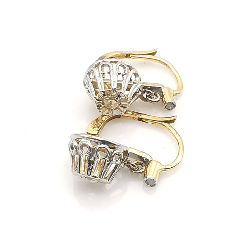 Brincos Brincos dormideira Diamantes em ouro amarelo e branco