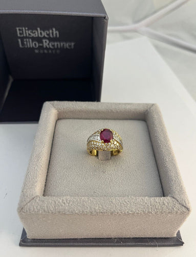 Bague 53 KUTCHINSKY bague or jaune rubis 2.08 carats 58 Facettes 248273