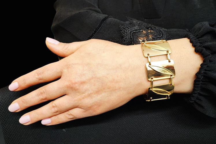 Bracelet Bracelet or jaune Années 70 58 Facettes RA/115