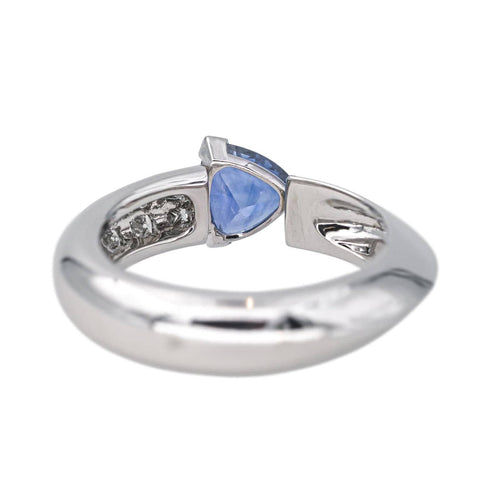 Bague 55.5 Bague Or blanc Saphir, Diamant 58 Facettes 4551822RV