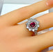 Bague 51 Bague marguerite or blanc rubis et diamants 58 Facettes AB413