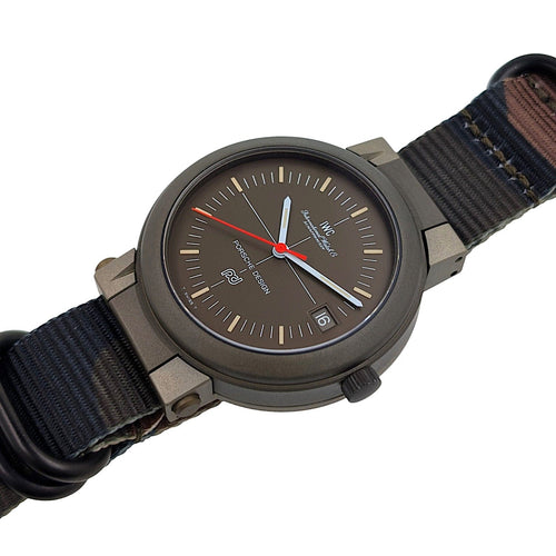 Montre IWC Schaffhausen Nato Olive Porsche Design Compass 1st Version IW 3510 Circa 1978 58 Facettes