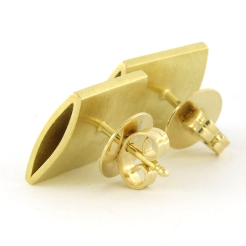 Boucles d'oreilles Boucles d'oreilles en or jaune serties de diamants taille princesse 58 Facettes