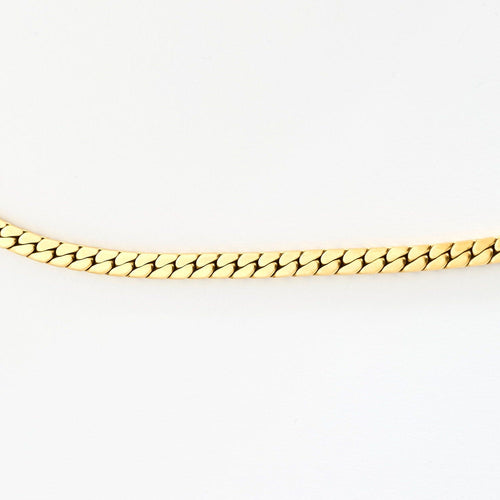Collier Collier Or Jaune Maille Gourmette Plate 58 Facettes