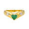 Bague 54 Bague  Jonc Or jaune Emeraude, Diamant 58 Facettes 4286093CN