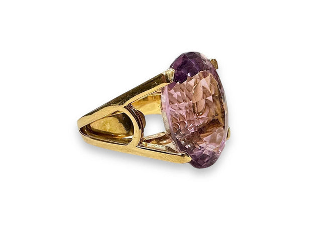 Bague 58 Bague en or jaune et améthyste 58 Facettes 456001