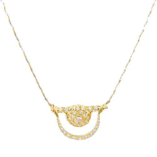 Collier Collier Or jaune, Or blanc Diamant 58 Facettes 4462736CN