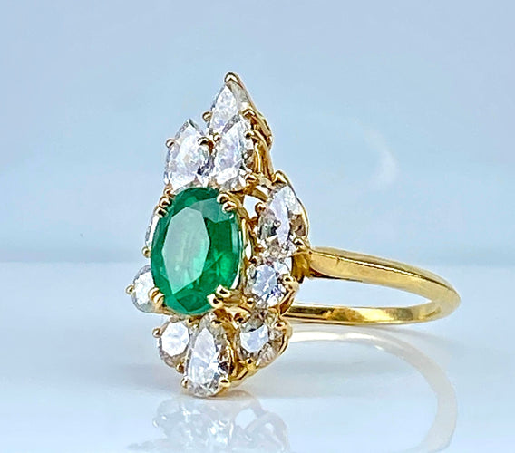 Bague 57 Bague BOUCHERON Emeraude Diamants 58 Facettes AB137