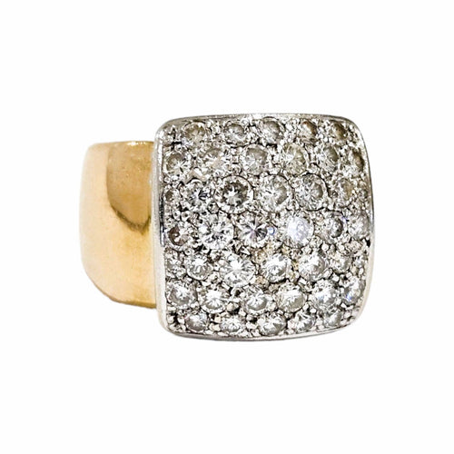 Bague 52 Bague jonc pavage diamants 58 Facettes 1-1663/1