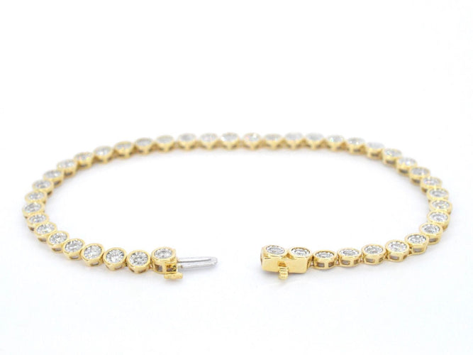 Bracelet Bracelet en or jaune serti de diamants 58 Facettes 2172