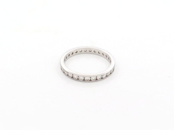 Bague 54 bague alliance americaine t 54 34 diamants 1.1ct or blanc 18k en 58 Facettes 266001