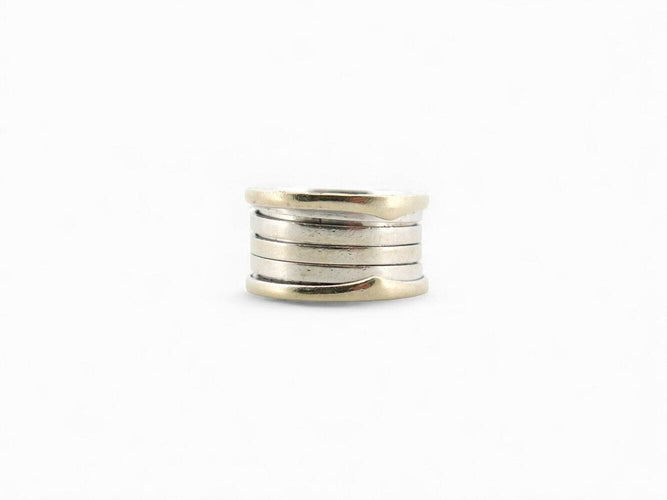 Bague 55 bague BULGARI b.zero 1 quatre rangs 346594 t55 en or blanc 18k 12.3gr 58 Facettes 271828
