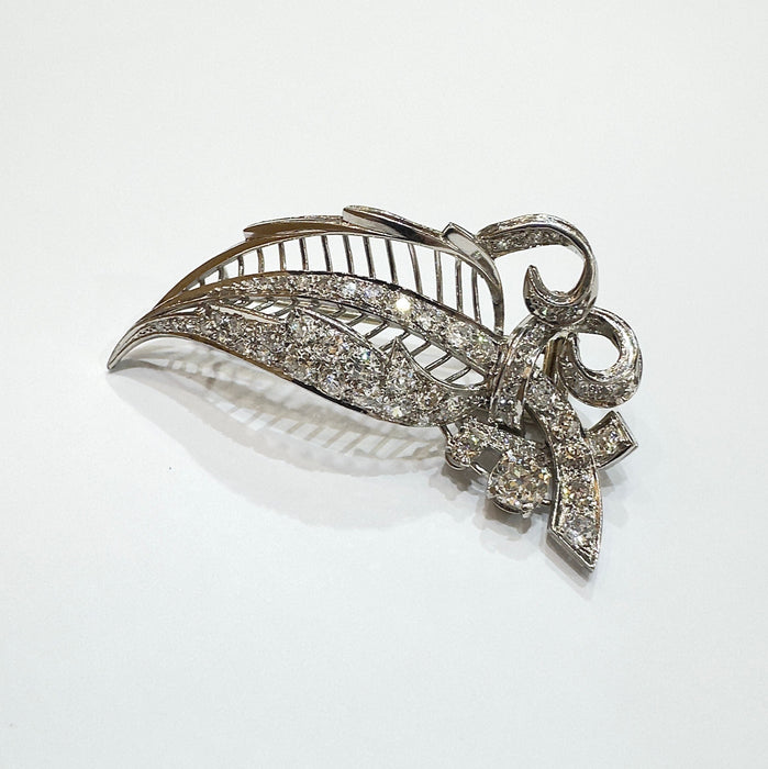 Broche Broche ancienne platine et argent diamants 58 Facettes